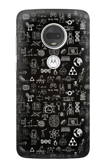 W3426 Blackboard Science Case Cover Custodia e Flip Case per Motorola Moto G7, Moto G7 Plus