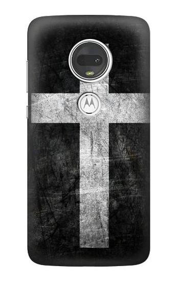 W3491 Christian Cross Case Cover Custodia e Flip Case per Motorola Moto G7, Moto G7 Plus