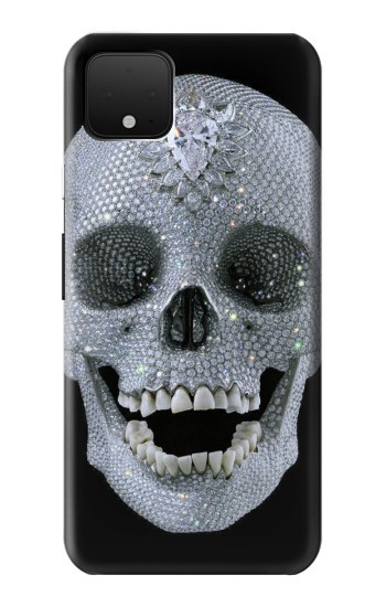 W1286 Diamond Skull Case Cover Custodia e Flip Case per Google Pixel 4