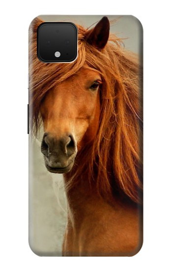 W1595 Beautiful Brown Horse Case Cover Custodia e Flip Case per Google Pixel 4