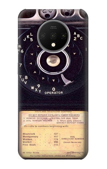 W0086 Payphone Vintage Case Cover Custodia e Flip Case per OnePlus 7T