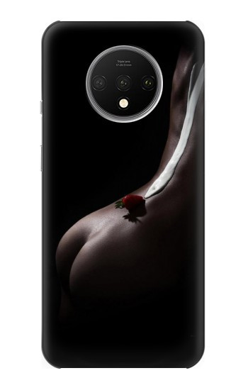 W0546 Sexy Cream Strawberry Case Cover Custodia e Flip Case per OnePlus 7T