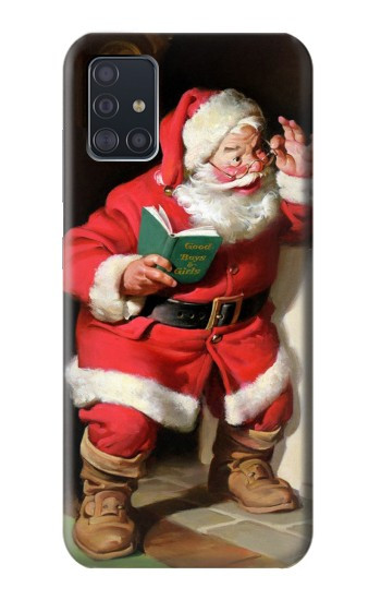 W1417 Santa Claus Merry Xmas Case Cover Custodia e Flip Case per Samsung Galaxy A51