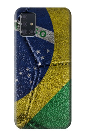 W3297 Brazil Flag Vintage Football Graphic Case Cover Custodia e Flip Case per Samsung Galaxy A51