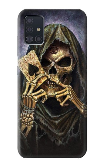 W3594 Grim Reaper Wins Poker Case Cover Custodia e Flip Case per Samsung Galaxy A51