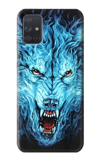 W0752 Blue Fire Grim Wolf Case Cover Custodia e Flip Case per Samsung Galaxy A71 W0752 Blue Fire Grim Wolf Case Cover Custodia e Flip Case per Samsung Galaxy A71