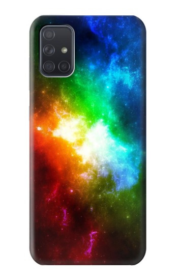 W2312 Colorful Rainbow Space Galaxy Case Cover Custodia e Flip Case per Samsung Galaxy A71