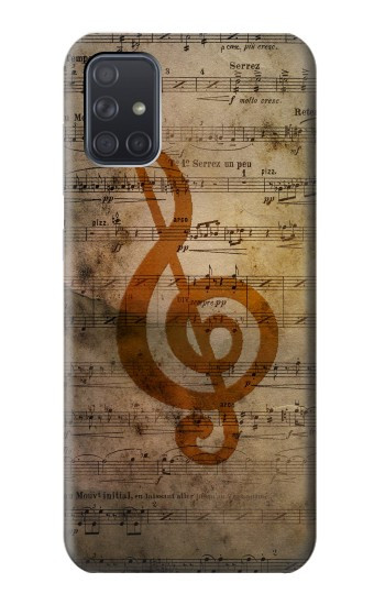 W2368 Sheet Music Notes Case Cover Custodia e Flip Case per Samsung Galaxy A71