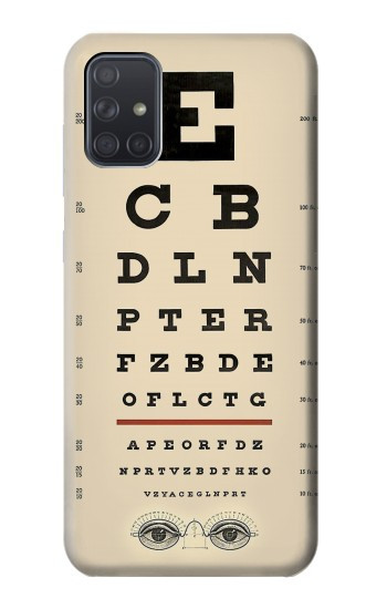 W2502 Eye Exam Chart Decorative Decoupage Poster Case Cover Custodia e Flip Case per Samsung Galaxy A71
