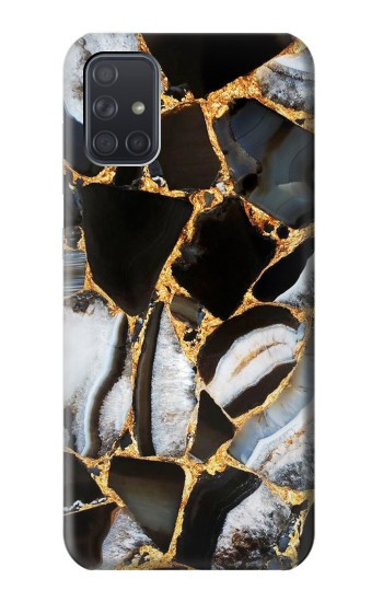 W3419 Gold Marble Graphic Print Case Cover Custodia e Flip Case per Samsung Galaxy A71