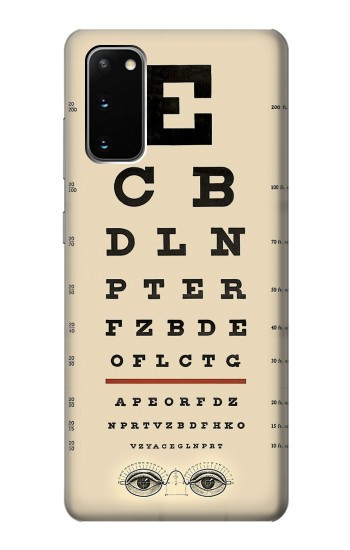 W2502 Eye Exam Chart Decorative Decoupage Poster Case Cover Custodia e Flip Case per Samsung Galaxy S20