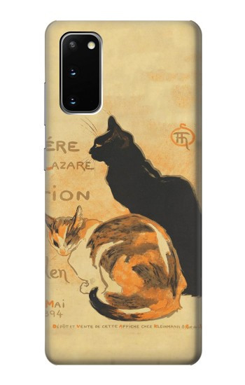 W3229 Vintage Cat Poster Case Cover Custodia e Flip Case per Samsung Galaxy S20