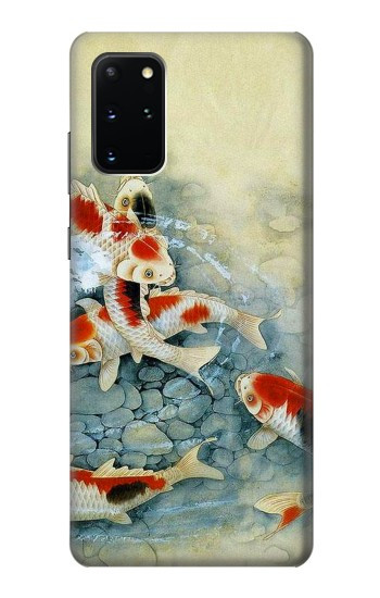 W1654 Koi Carp Fish Art Painting Case Cover Custodia e Flip Case per Samsung Galaxy S20 Plus, Galaxy S20+