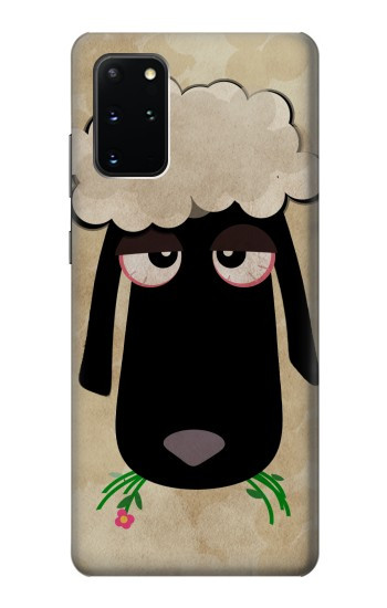 W2826 Cute Cartoon Unsleep Black Sheep Case Cover Custodia e Flip Case per Samsung Galaxy S20 Plus, Galaxy S20+