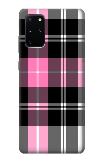 W3091 Pink Plaid Pattern Case Cover Custodia e Flip Case per Samsung Galaxy S20 Plus, Galaxy S20+