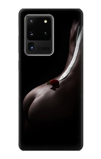 W0546 Sexy Cream Strawberry Case Cover Custodia e Flip Case per Samsung Galaxy S20 Ultra