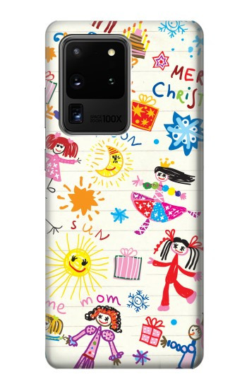 W3280 Kids Drawing Case Cover Custodia e Flip Case per Samsung Galaxy S20 Ultra