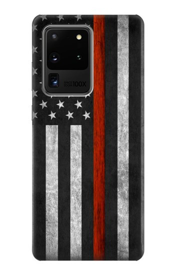 W3472 Firefighter Thin Red Line Flag Case Cover Custodia e Flip Case per Samsung Galaxy S20 Ultra