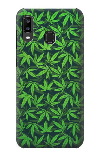W2666 Marijuana Pattern Case Cover Custodia e Flip Case per Samsung Galaxy A20, Galaxy A30