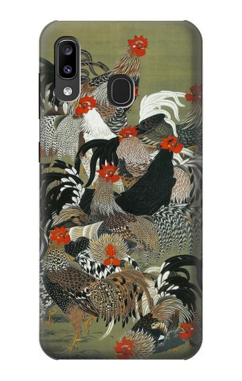 W2699 Ito Jakuchu Rooster Case Cover Custodia e Flip Case per Samsung Galaxy A20, Galaxy A30