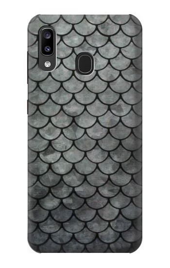 W2950 Silver Fish Scale Case Cover Custodia e Flip Case per Samsung Galaxy A20, Galaxy A30