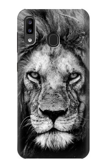 W3372 Lion Face Case Cover Custodia e Flip Case per Samsung Galaxy A20, Galaxy A30