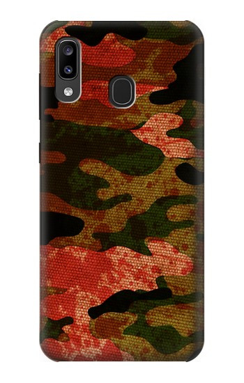 W3393 Camouflage Blood Splatter Case Cover Custodia e Flip Case per Samsung Galaxy A20, Galaxy A30