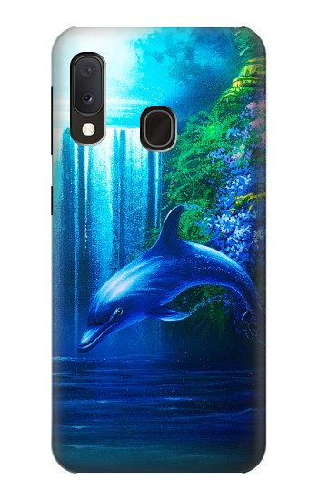 W0385 Dolphin Case Cover Custodia e Flip Case per Samsung Galaxy A20e