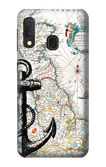 W1962 Nautical Chart Case Cover Custodia e Flip Case per Samsung Galaxy A20e