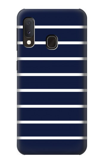 W2767 Navy White Striped Case Cover Custodia e Flip Case per Samsung Galaxy A20e