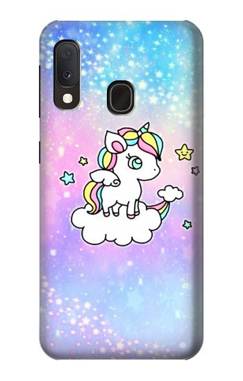 W3256 Cute Unicorn Cartoon Case Cover Custodia e Flip Case per Samsung Galaxy A20e