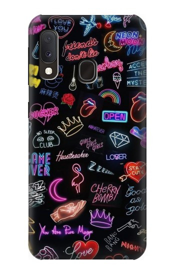 W3433 Vintage Neon Graphic Case Cover Custodia e Flip Case per Samsung Galaxy A20e