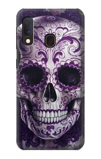 W3582 Purple Sugar Skull Case Cover Custodia e Flip Case per Samsung Galaxy A20e