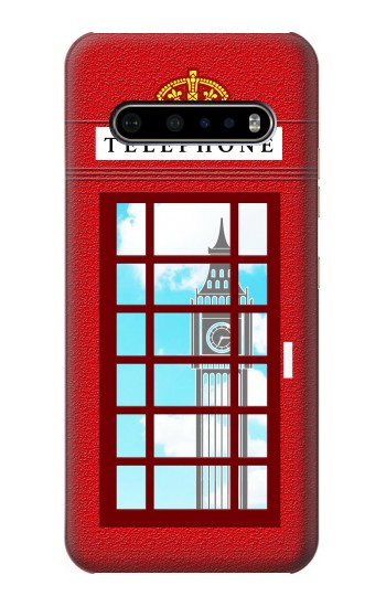 W2059 England British Telephone Box Minimalist Case Cover Custodia e Flip Case per LG V60 ThinQ 5G