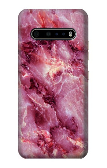W3052 Pink Marble Graphic Printed Case Cover Custodia e Flip Case per LG V60 ThinQ 5G