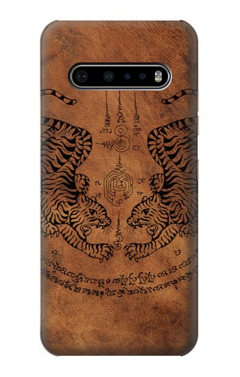 W3209 Sak Yant Twin Tiger Case Cover Custodia e Flip Case per LG V60 ThinQ 5G