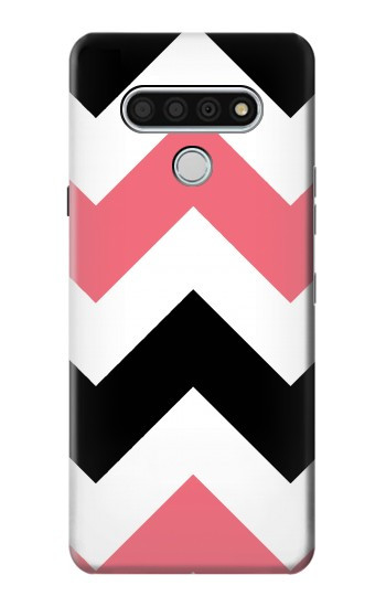W1849 Pink Black Chevron Zigzag Case Cover Custodia e Flip Case per LG Stylo 6