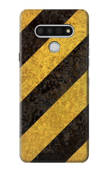 W2231 Yellow and Black Line Hazard Striped Case Cover Custodia e Flip Case per LG Stylo 6