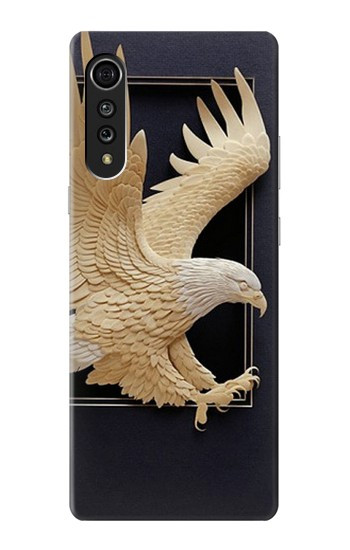 W1383 Paper Sculpture Eagle Case Cover Custodia e Flip Case per LG Velvet
