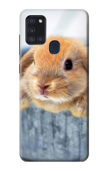 W0242 Cute Rabbit Case Cover Custodia e Flip Case per Samsung Galaxy A21s
