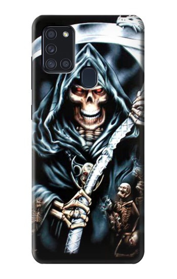 W0295 Grim Reaper Case Cover Custodia e Flip Case per Samsung Galaxy A21s