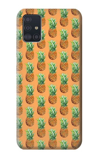 W3258 Pineapple Pattern Case Cover Custodia e Flip Case per Samsung Galaxy A51 5G [solo per A51 5G. NON per A51]