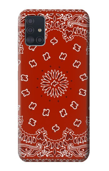 W3355 Bandana Red Pattern Case Cover Custodia e Flip Case per Samsung Galaxy A51 5G [solo per A51 5G. NON per A51]