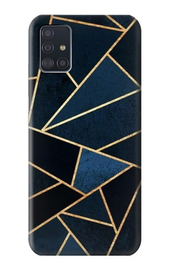 W3479 Navy Blue Graphic Art Case Cover Custodia e Flip Case per Samsung Galaxy A51 5G [solo per A51 5G. NON per A51]
