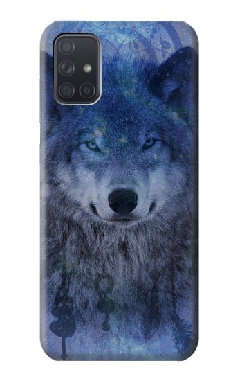 W3410 Wolf Dream Catcher Case Cover Custodia e Flip Case per Samsung Galaxy A71 5G [solo per A71 5G. NON per A71]