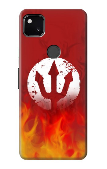 W2803 Fire Red Devil Spear Symbol Case Cover Custodia e Flip Case per Google Pixel 4a