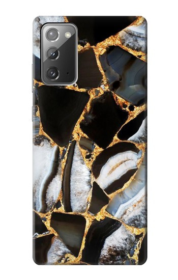 W3419 Gold Marble Graphic Print Case Cover Custodia e Flip Case per Samsung Galaxy Note 20