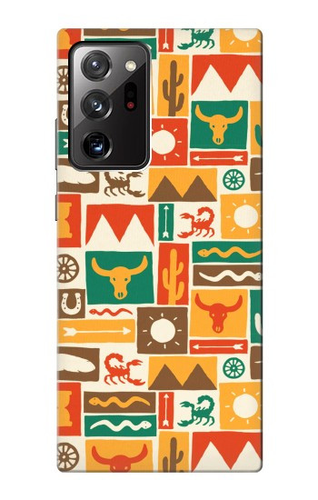 W1873 Western Pattern Case Cover Custodia e Flip Case per Samsung Galaxy Note 20 Ultra, Ultra 5G