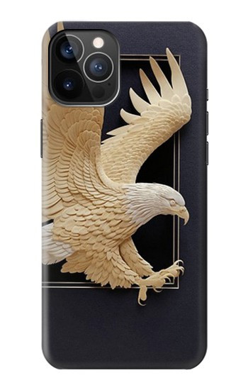 W1383 Paper Sculpture Eagle Case Cover Custodia e Flip Case per iPhone 12, iPhone 12 Pro