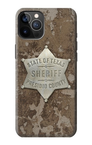 W2868 Texas Presidio County Sheriff Badge Case Cover Custodia e Flip Case per iPhone 12, iPhone 12 Pro
